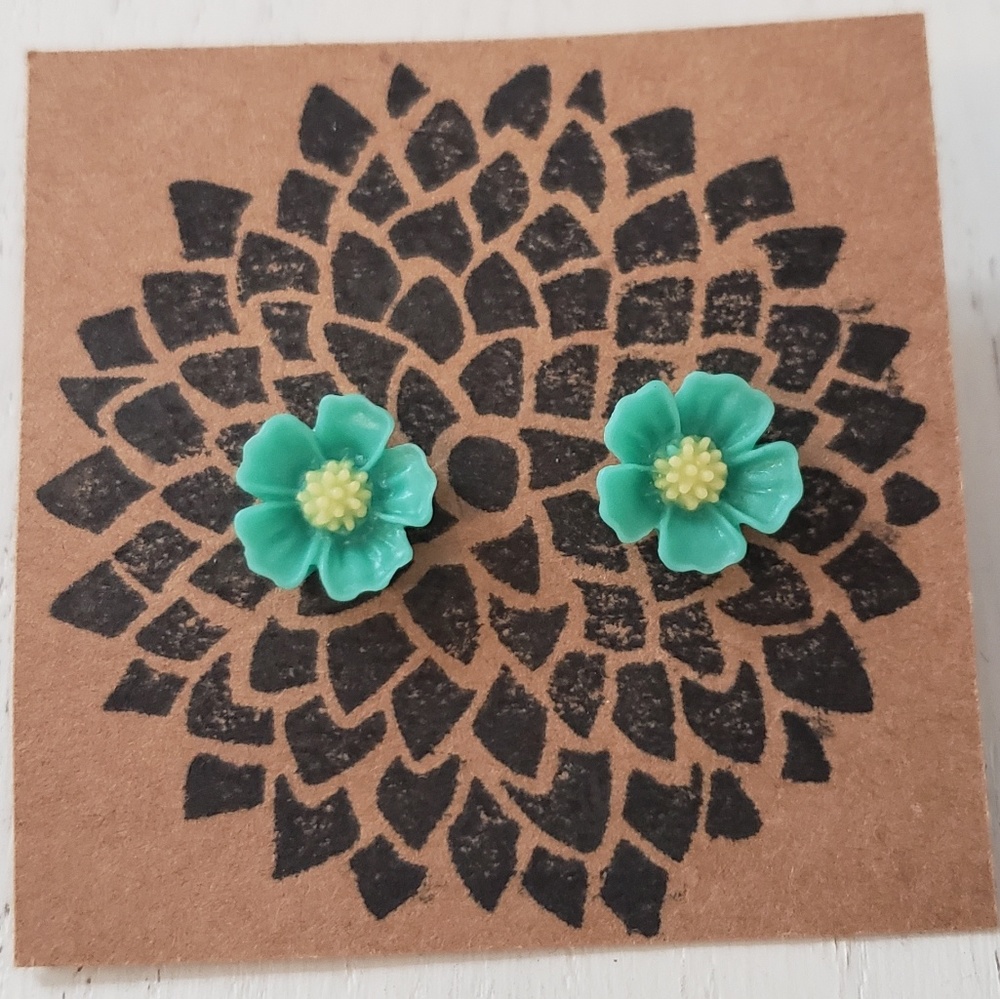 Turquoise Flower Earrings